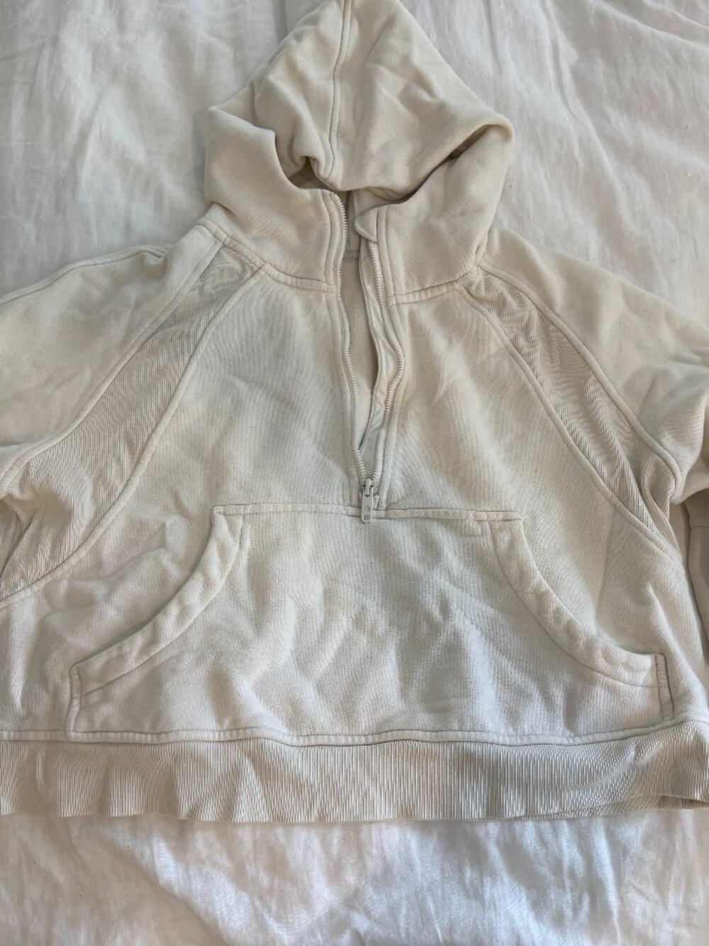 OFF WHITE HOODED SWEATSHIRT